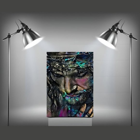 Festive Vibes Unleashed: Colorful Portrait Canvas Wall Art - Picture 4 of 7